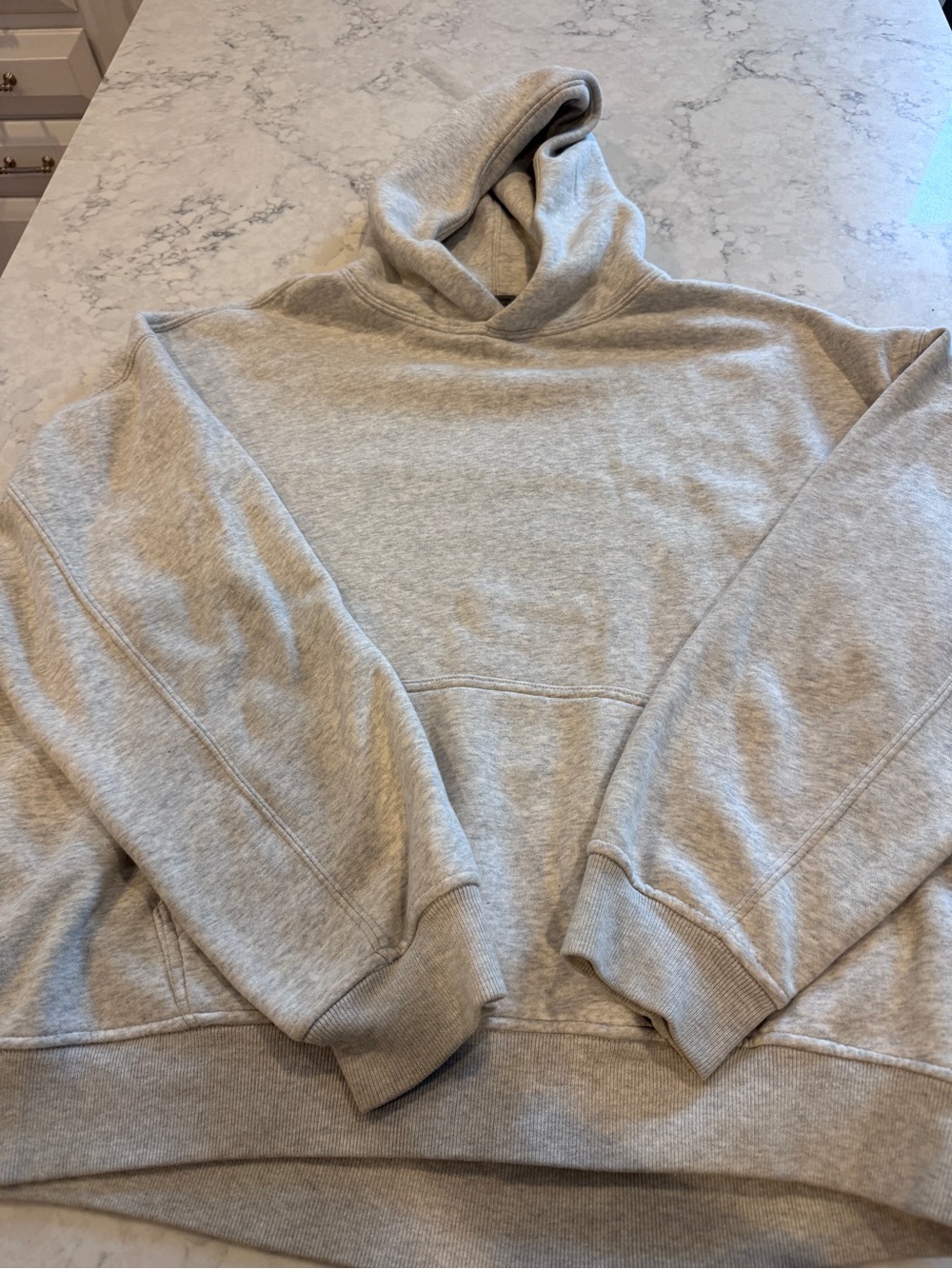 Abercrombie & Fitch Light Gray Oversized Hoodie